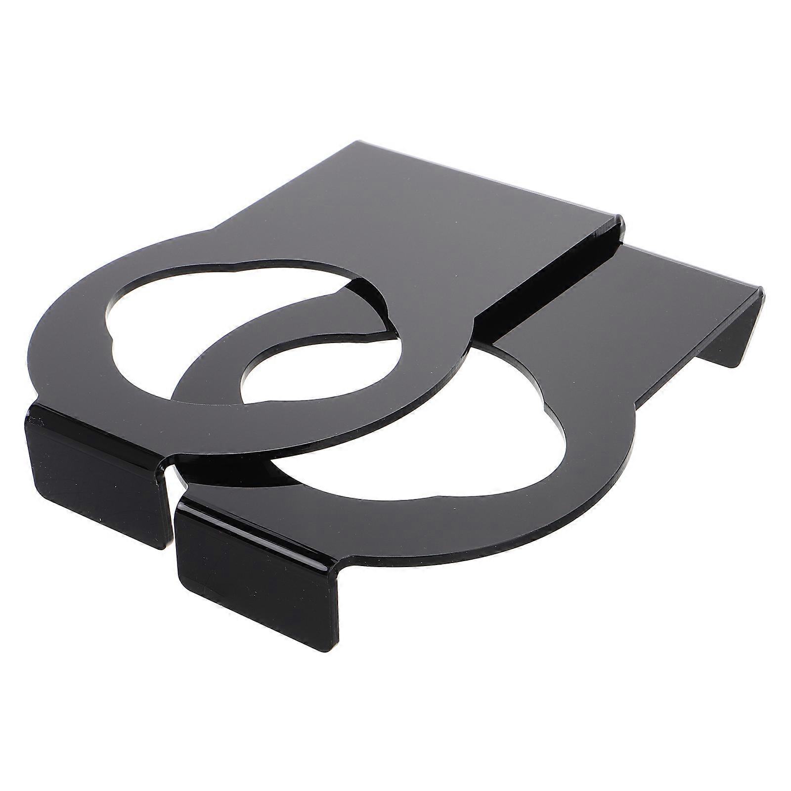 Ball Holder Wall Mount Acrylic Rack for Storage Use 2Pcs Black Design