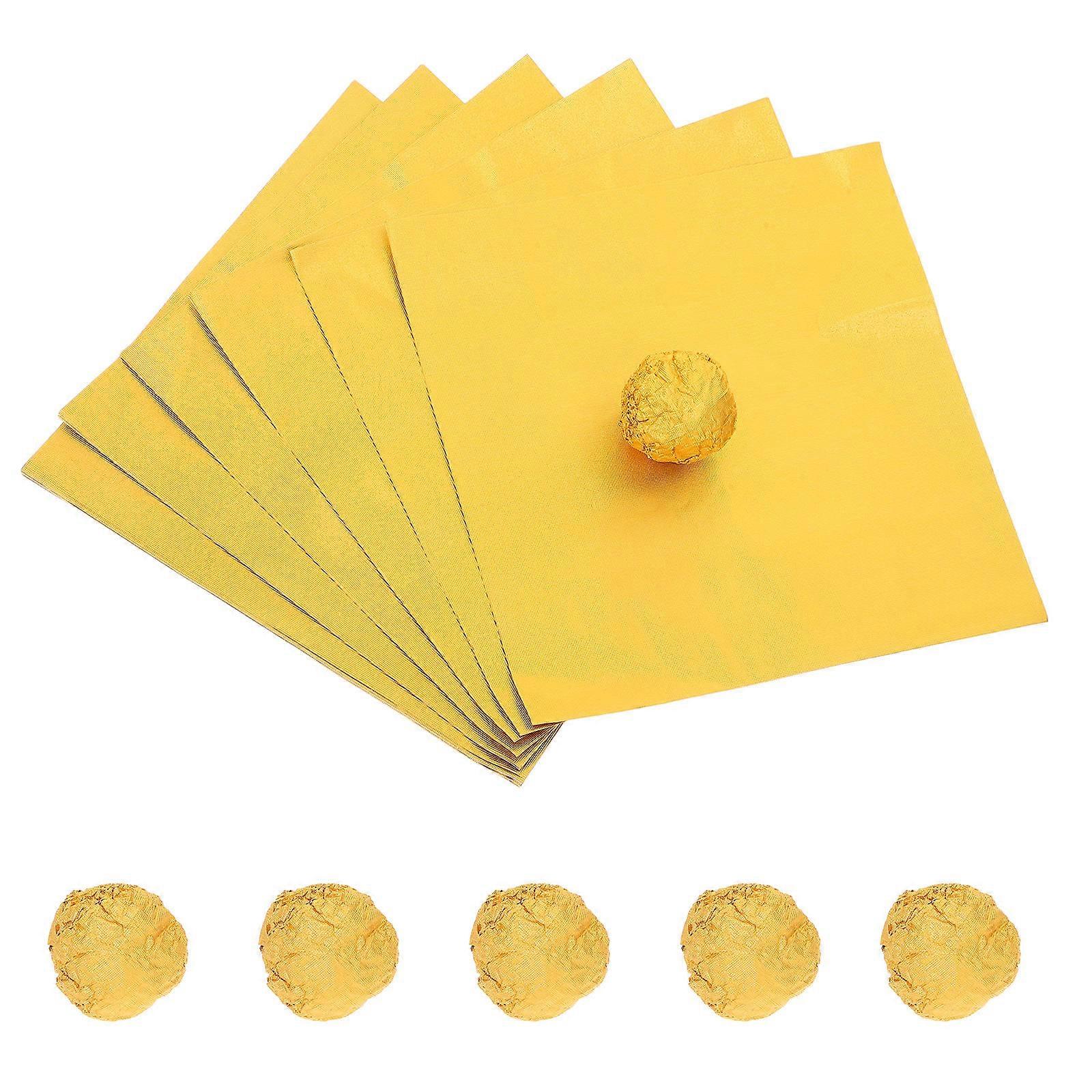 Foil Squares Chocolate Wrappers Foil Present Wrapping Material For Tea Leaves Festivals 100Pack