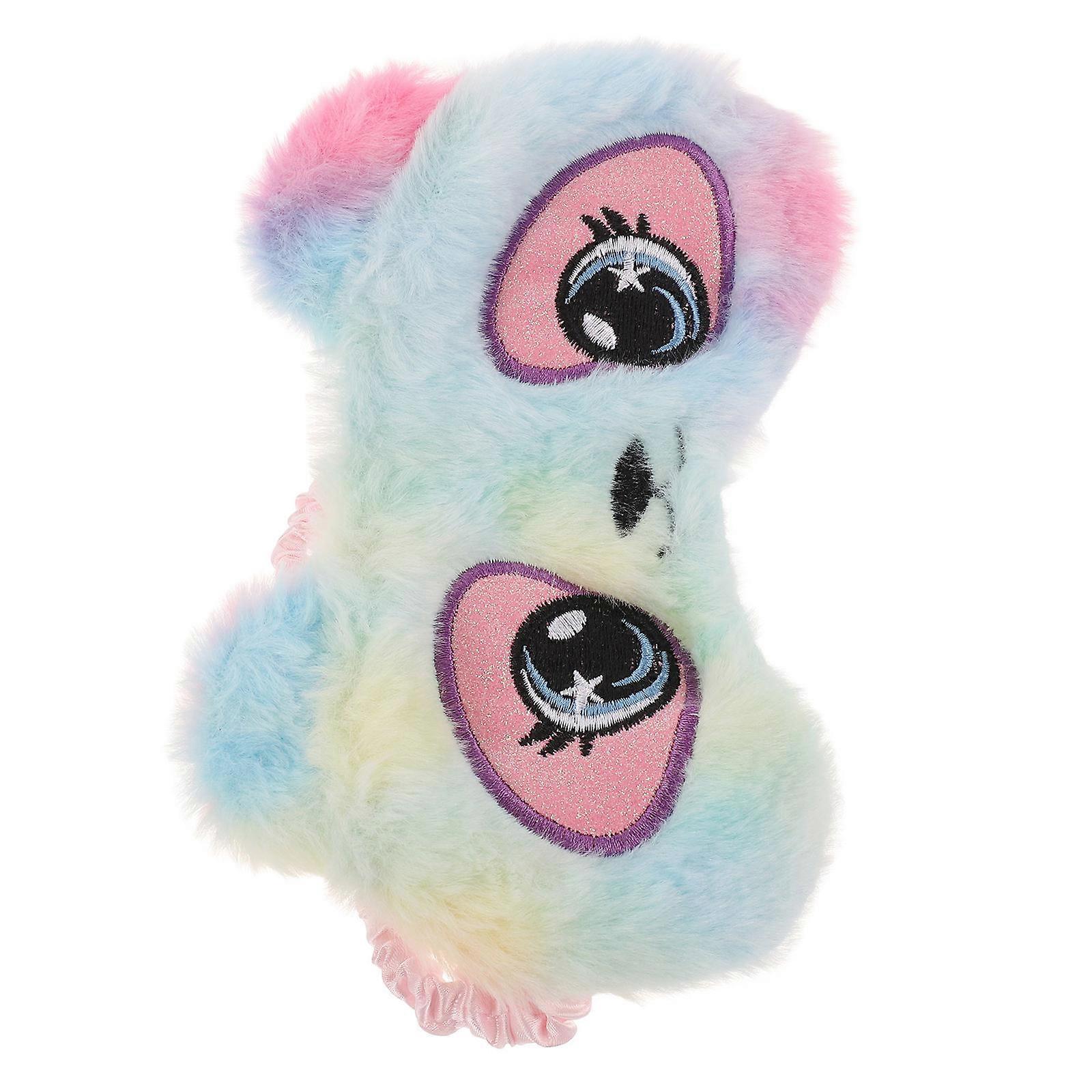 Sleep Masks Plush Sleep Eye Mask Light Blocking For Sleeping Travel Nap Multi Color 18.00X13.00X1.00CM Cute Design 1Pcs