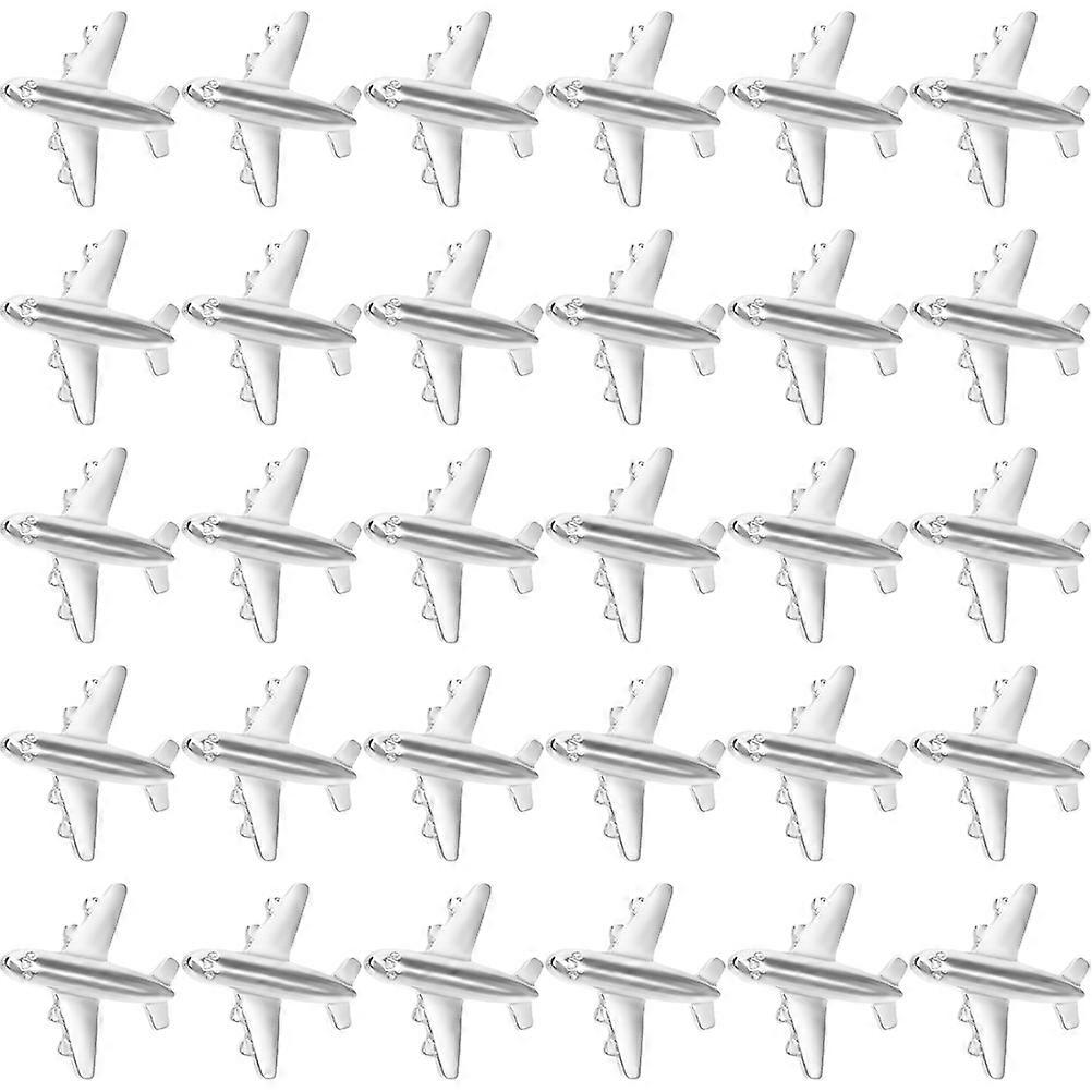 30pcs Airplane Shaped Metal Push Pins for Cork Boards Notice Boards Photo Walls Sturdy Thumb Tacks for Securing Papers Maps