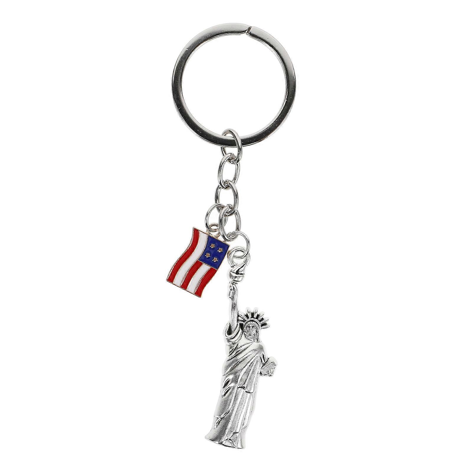 Statue Of Liberty Keychain Metal Keychain Pendant Multi Color 10.00X2.80X0.50cm Key Organizer 1Pcs