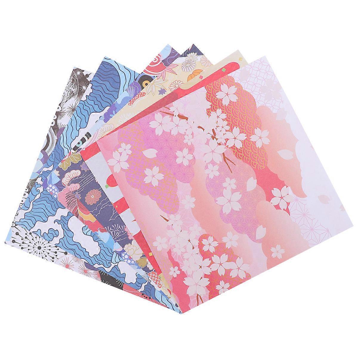 Origami Paper Set Japanese Style Creative Square Multi-Colored 15x15cm Paper Folding 8 Packs