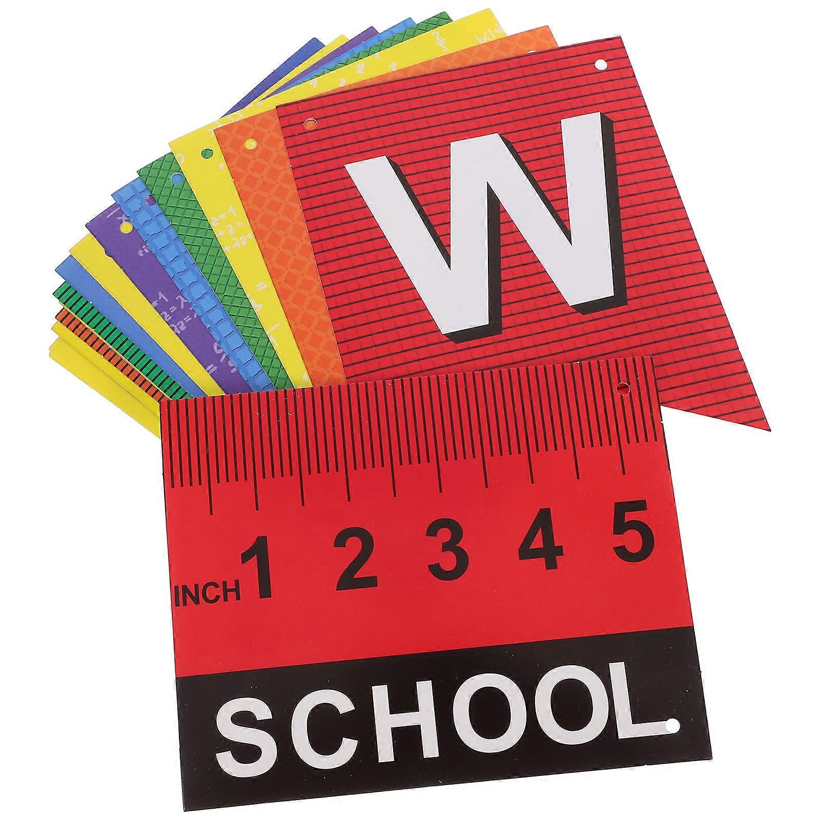 Welcome Bunting Pencil Decorations Multi Color Paper Material Back-to-School Party Scene Layout 1Set