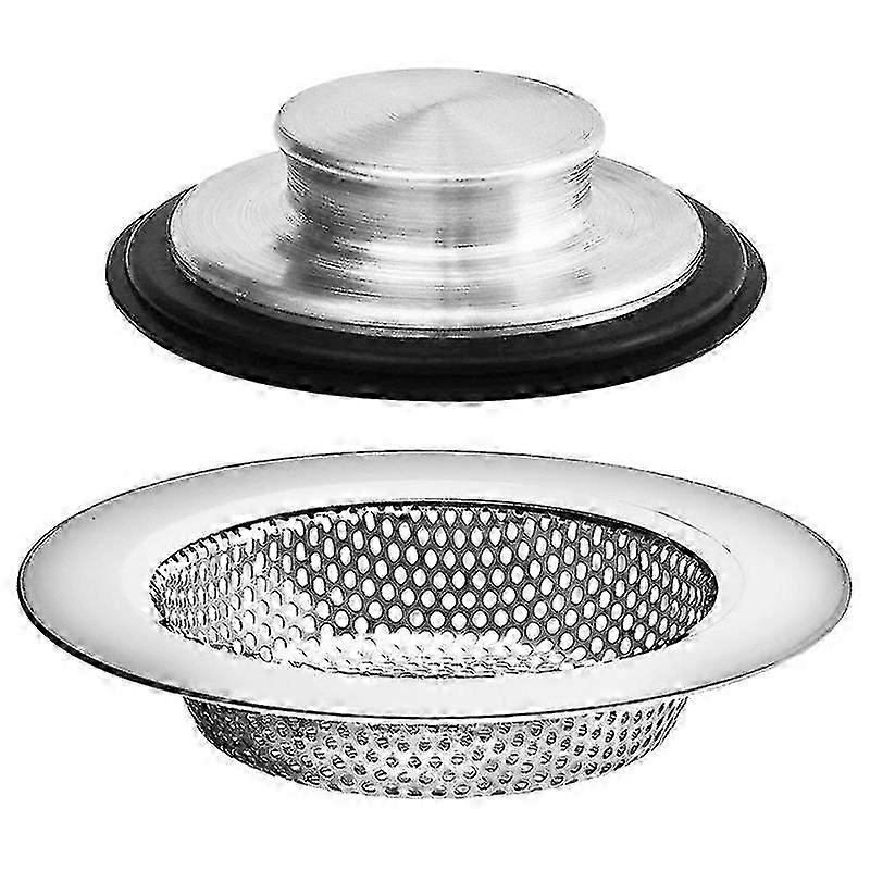 Kitchen Sink Strainer and Anti-Clog Stopper Set