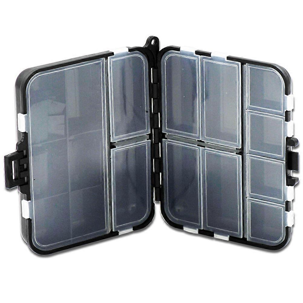Double Sided Fishing Portable Waterproof Rectangular Lure Box Fishermen Outdoor Activities 12 x 9 x 3.3 cm 1Pcs