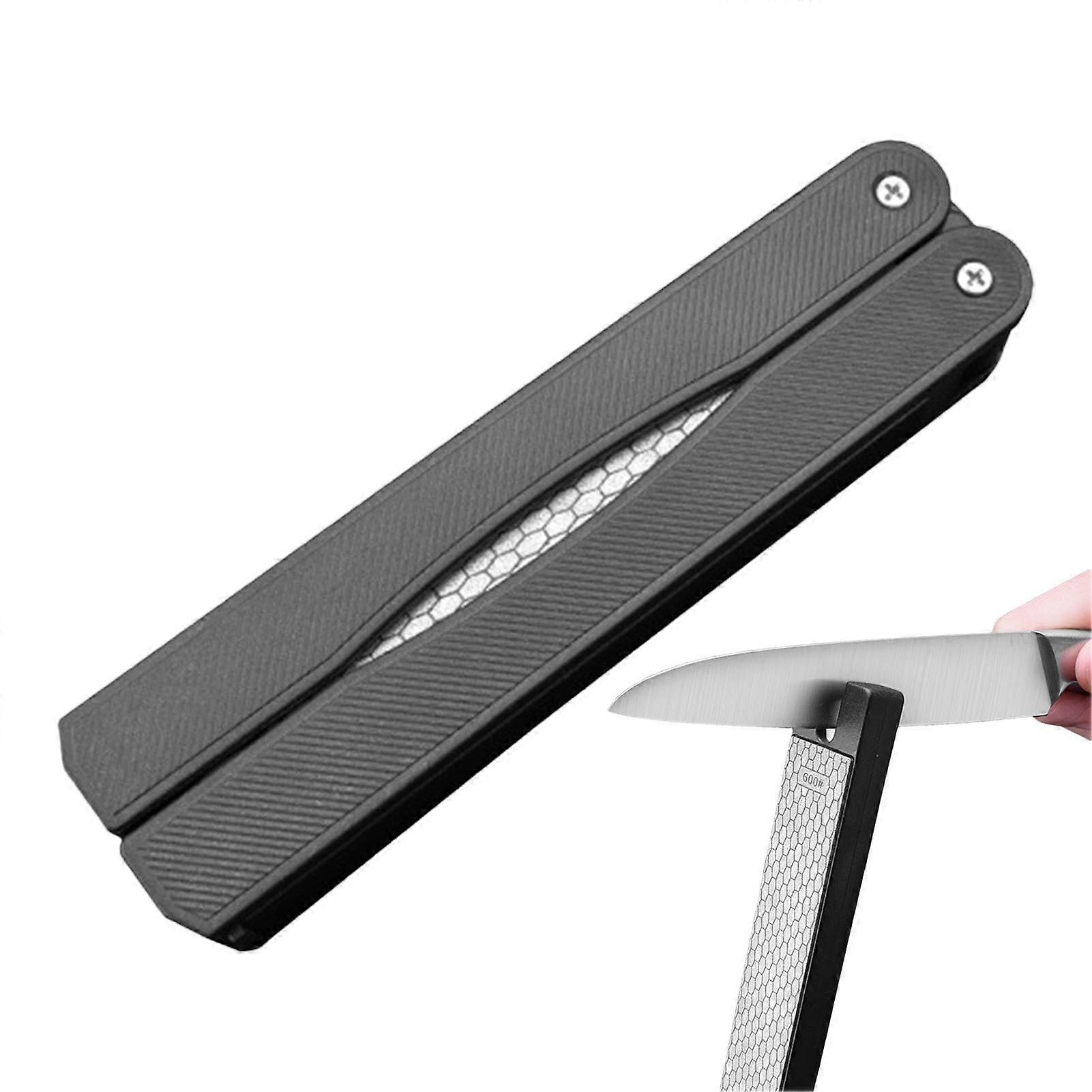 Sharpening Stone, Folding Sharpener for Garden Tools with Grit 400/600