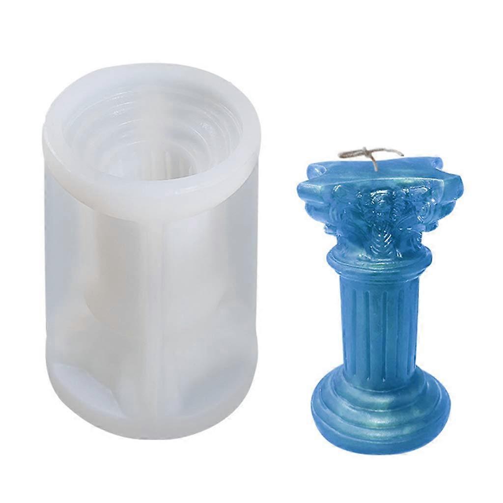 3D Roman Column Silicone Clay Soap Chocolate Fondant Cake Decorating Mold Baking Tool Ref: 8390