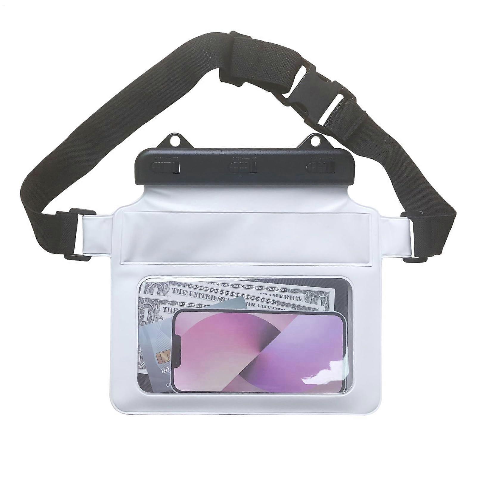 hip helmet, waterproof phone package, large capacity, white