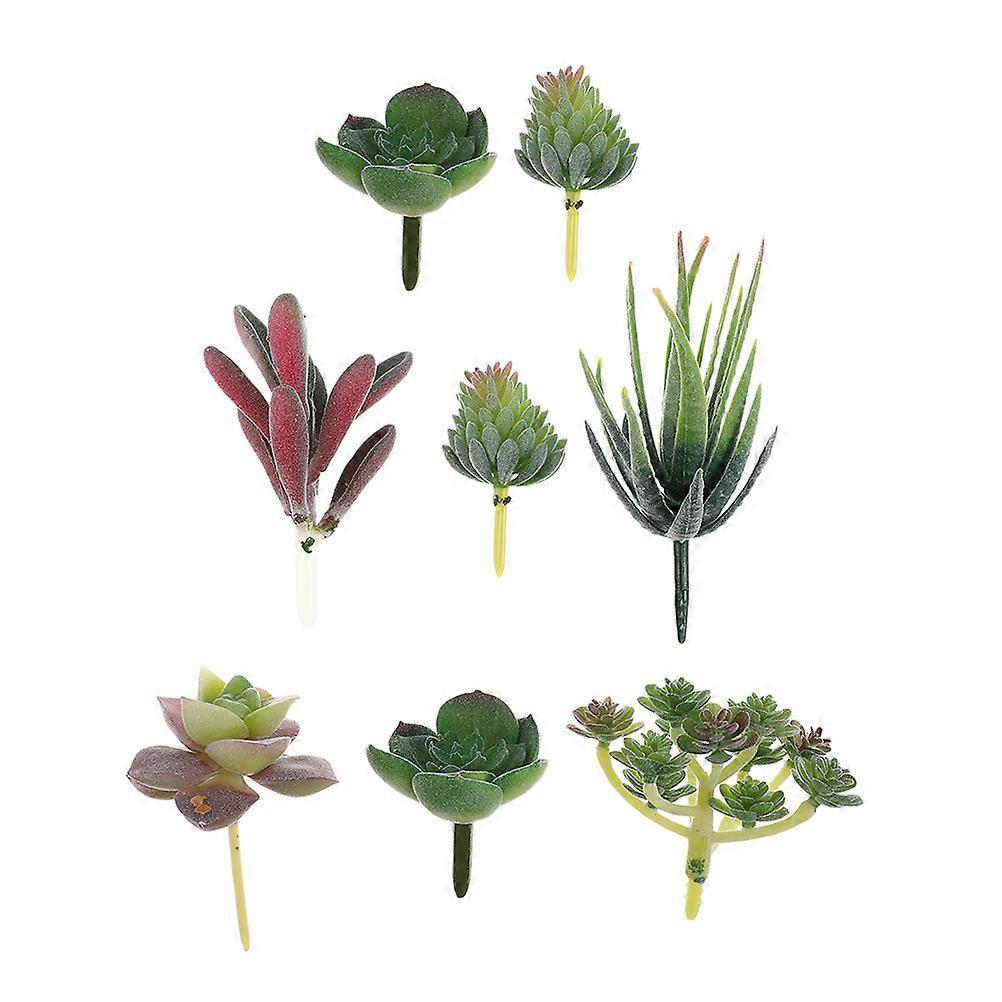 Small Fake Plants Office Decor Multi-Colored 5x5cm For Kitchen 8Pcs