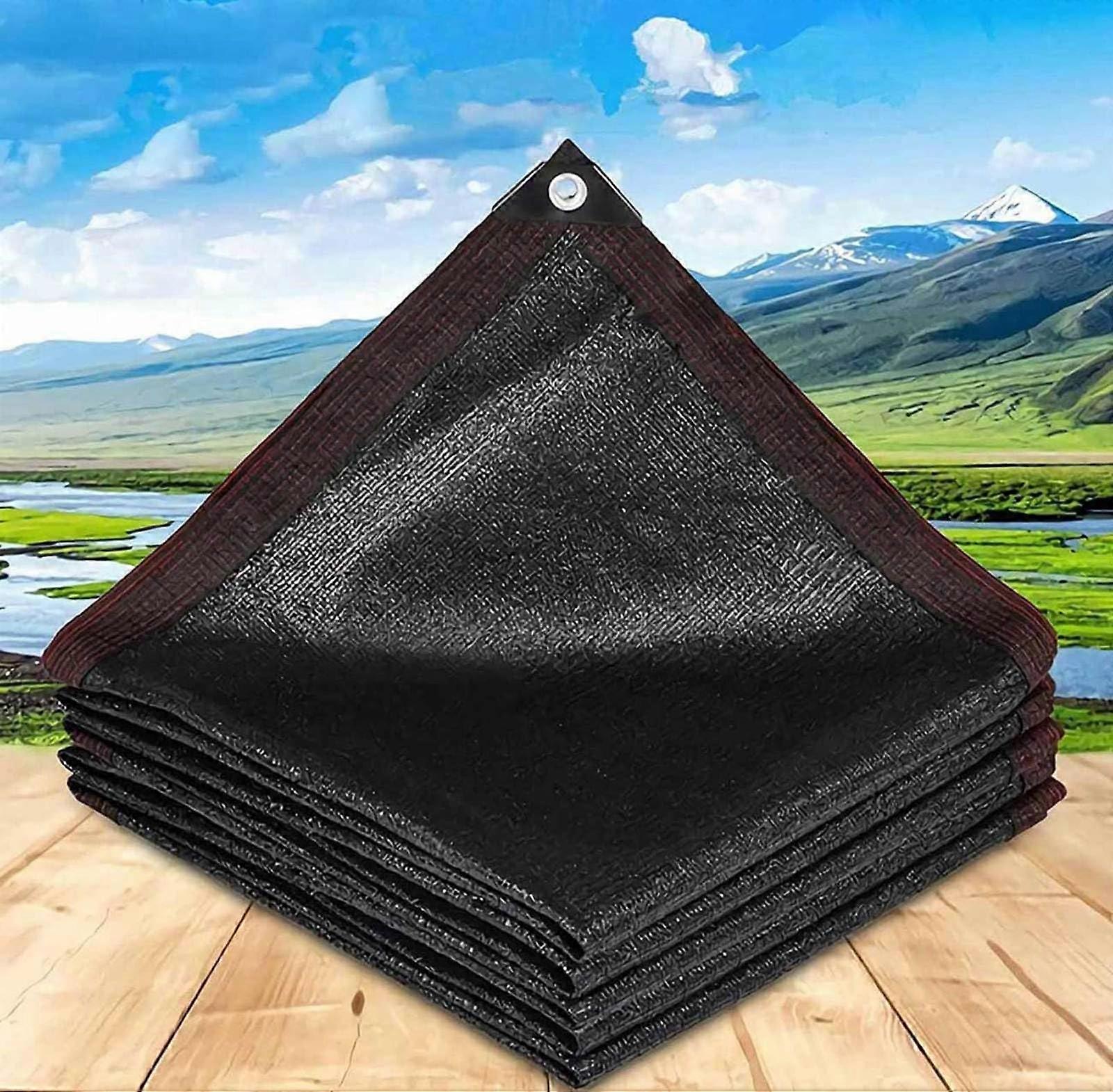 90% UVBlocking Garden Shade Sail, Durable, 6x8m, Black