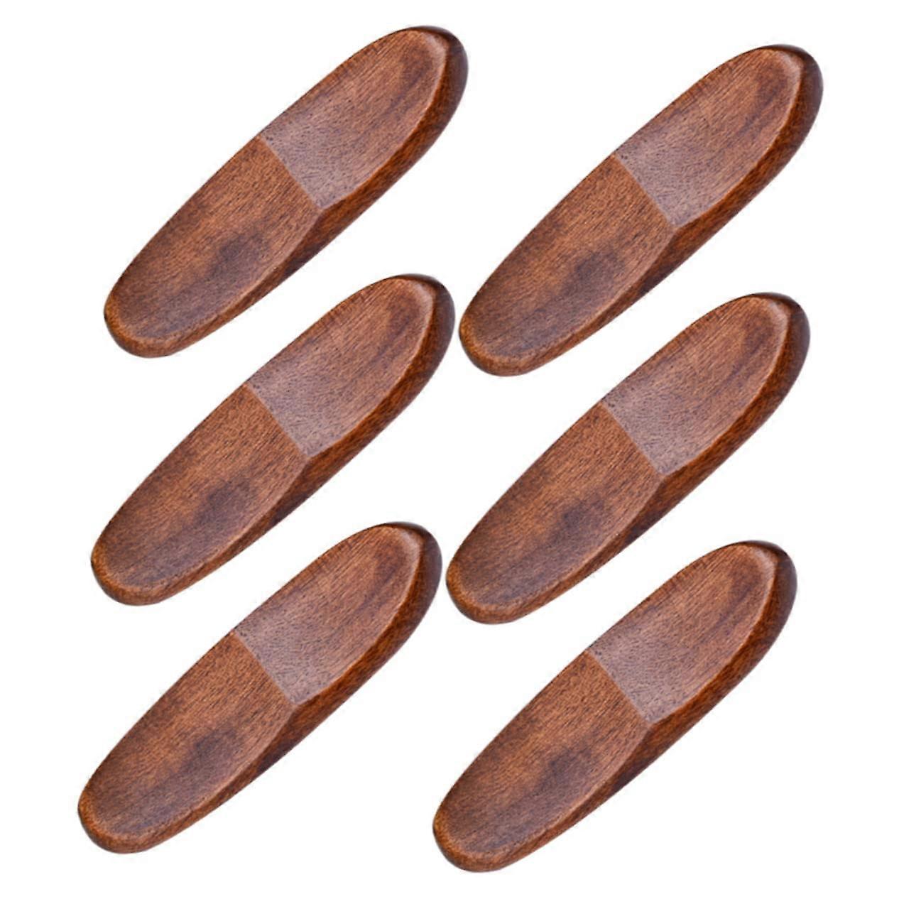 6 Pieces Wooden Chopstick Rest Holder Japanese Style Kitchenware Spoon Stand for Dining Table Use