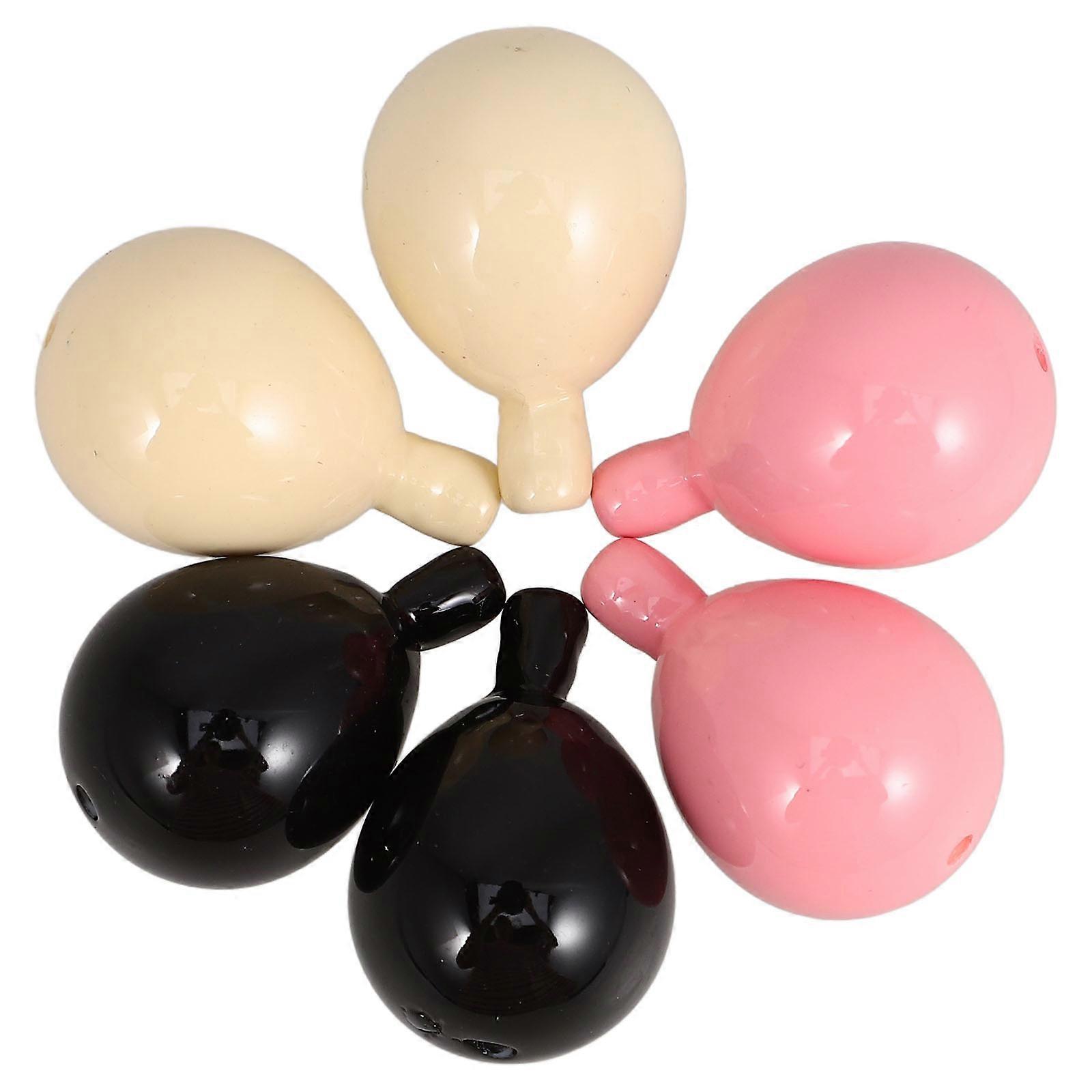 מרווח חרוזים סט אקריליק בלון חרוזים לשיער צמות עבודת יד חרוזים תכשיטים ביצוע חרוזים 6 יחידות