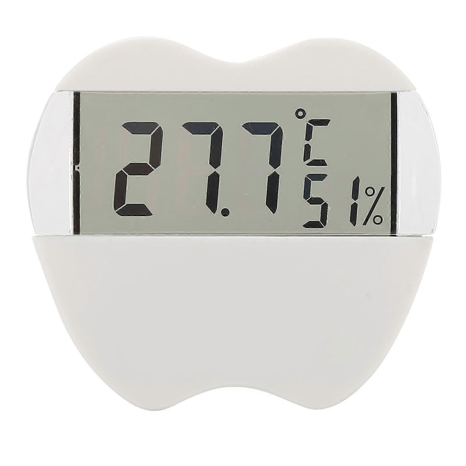 External Dual Display Hygrometer Thermometer Measure Water Temperature Thermometer Hygrometer for Aquarium Fish TankWhite