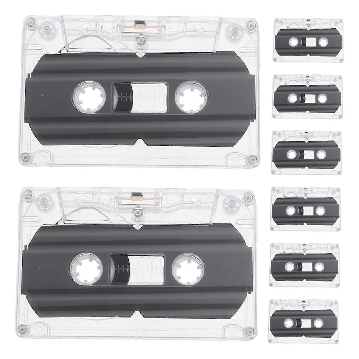 Pack of 8 Empty Tape Audio Cassettes Music Cassette Tape Micro Cassette Player