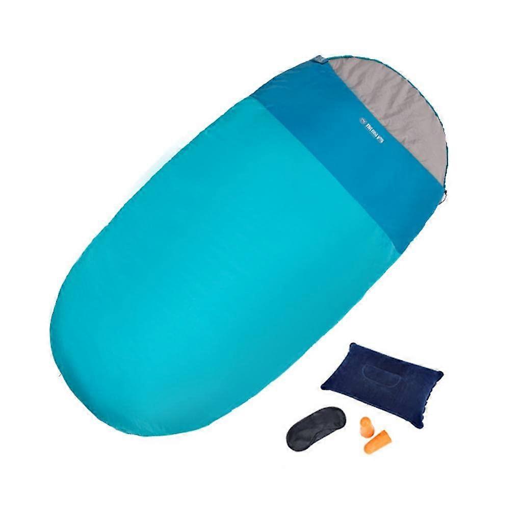 Sleeping Bag, Waterproof, Double-Sided Zipper, Lightweight 1.3 kg, Cold Weather, Camping, Festivals, Blue for Adults and Kids
