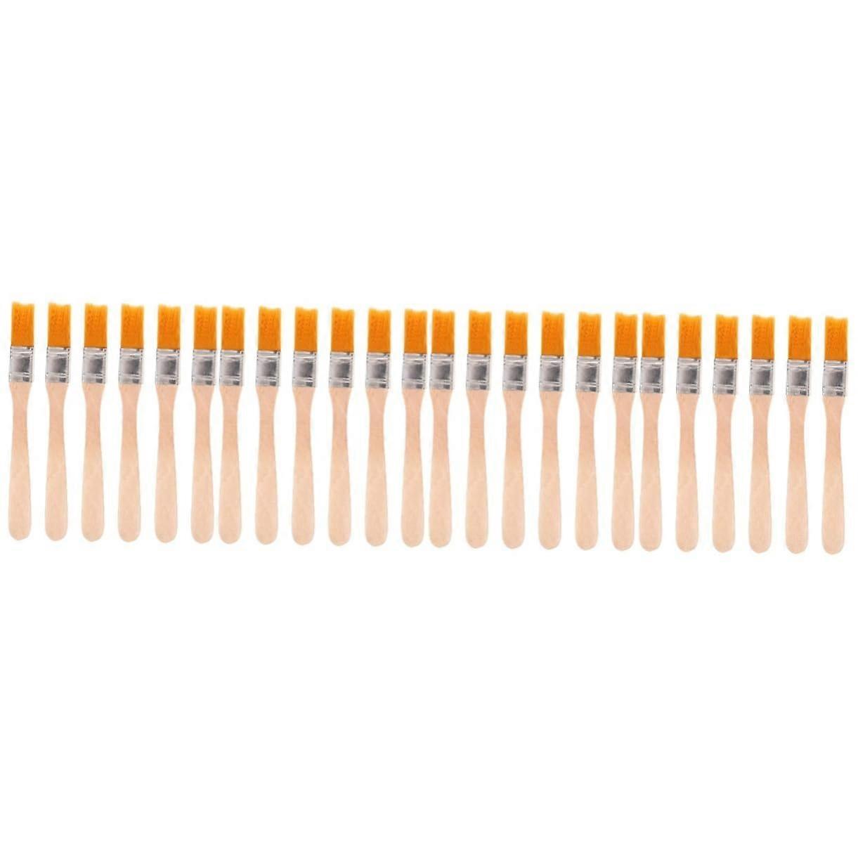 4 Sets Nylon Brush Set - Wall Brushes for Spot Paint, Varnish and Modeling, 6 Pieces Wooden Handle Cleaning Brushes