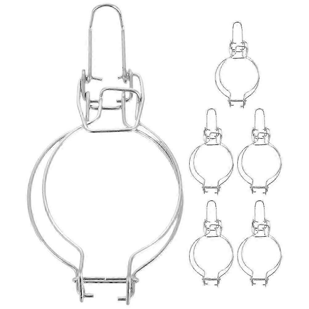 6 قطع أبازيم قفل جرة تعليب معدنية للبرطمانات الزجاجية ذات الفم الواسع - مشابك مانعة للتسرب لحفظ الطعام وملحقات حاويات المطبخ
