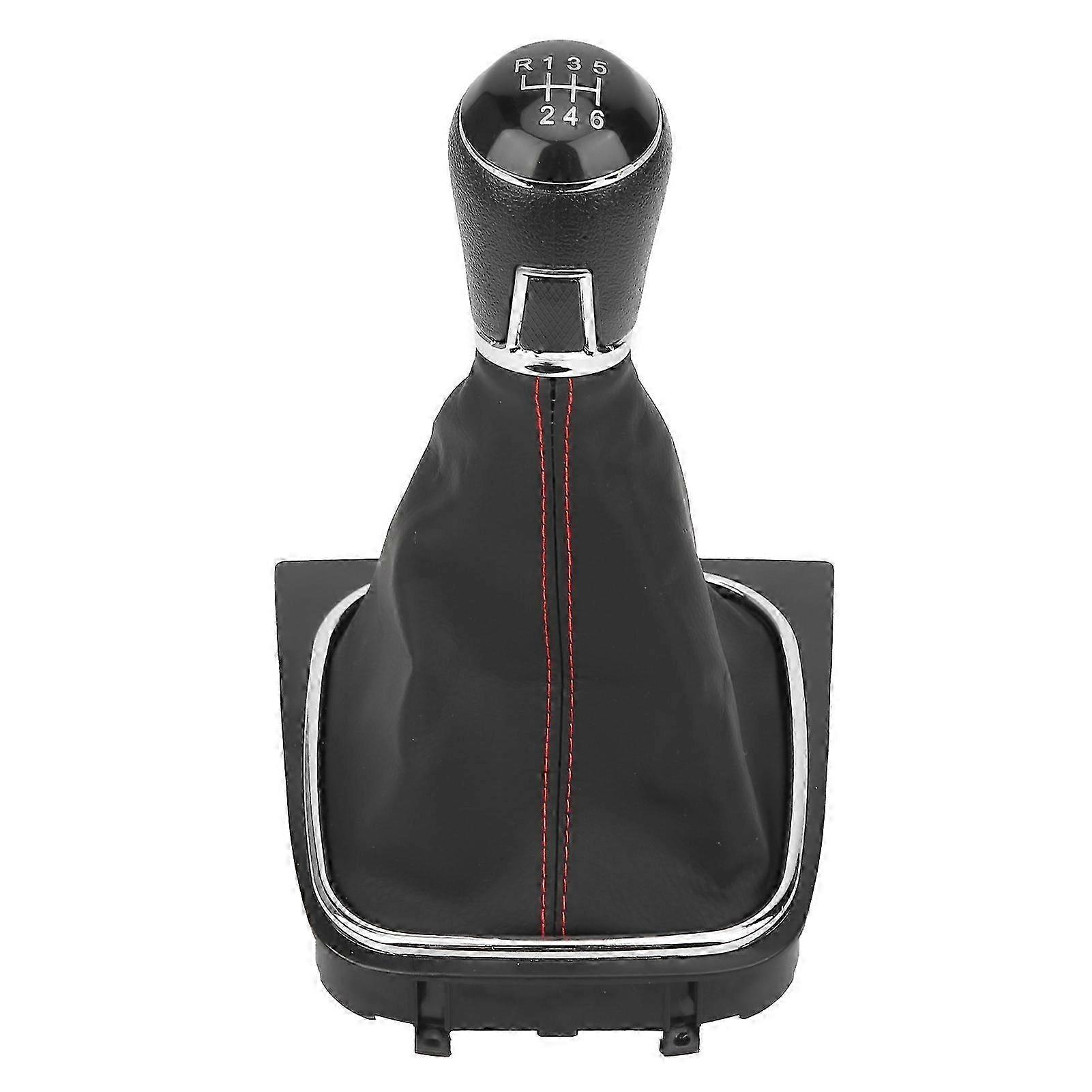 PU Leather Gear Shift Knob with Dustproof Cover for 6 Speed