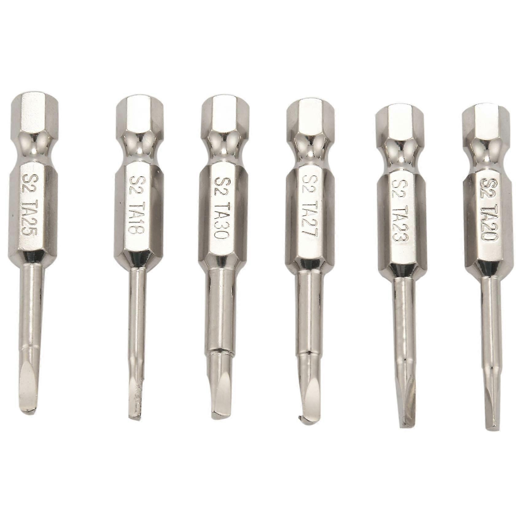 6Pcs S2 Steel Triangular Screw Bits Magnetic Screwdriver Bit Anti Triangle Screw Head 1.8/2/2.3/2.5