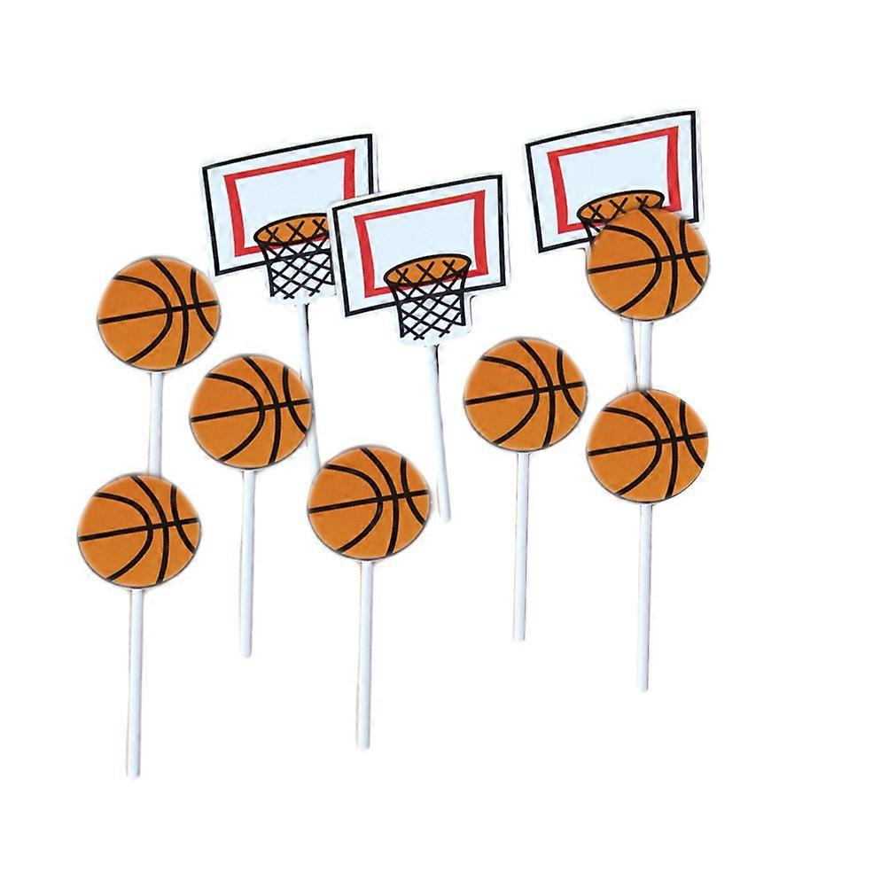 Birthday Cupcake Topper Sports Theme Multi Color Cake Toppers For Home Garden Parties 24Pack