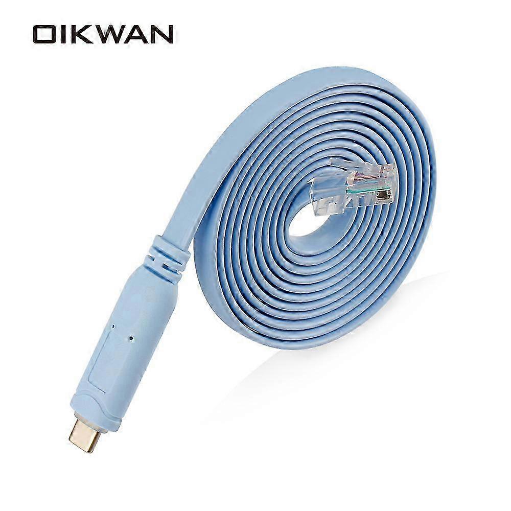 TYPE-C to RJ45 serial port cable to console debugging cable switch AP router firewall configuration blue 1.8m