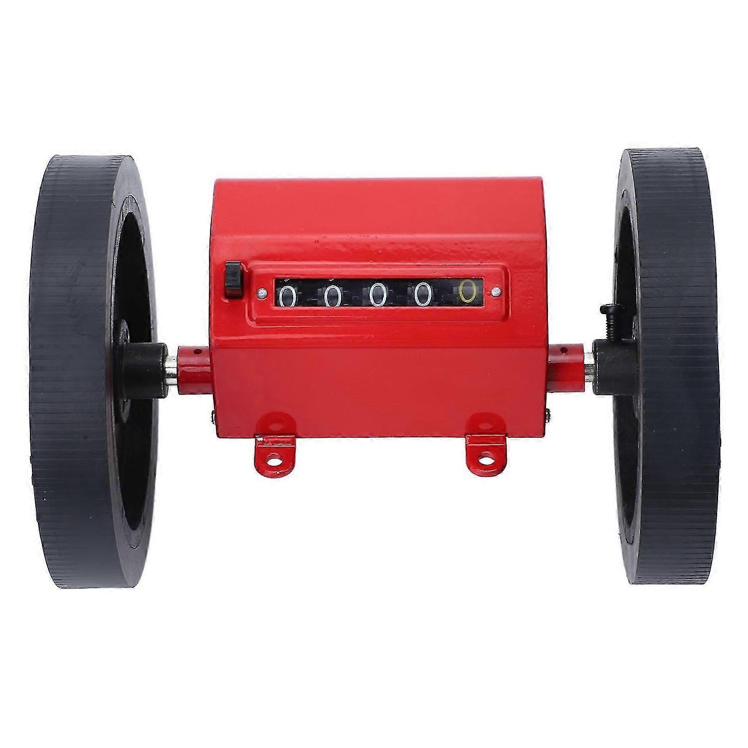 Rolling Meter Counter 5 Digits Display Rust Free Stainless Steel Shell Rolling Mechanical Length Counter for Leather