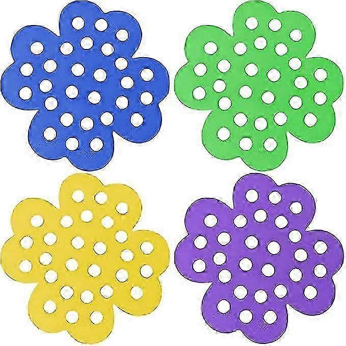 Bee Watering Station, Pack of 4 Honeycomb Floating Island for Bees, Weather Resistant Pollinator Watering Station for Bee Cups
