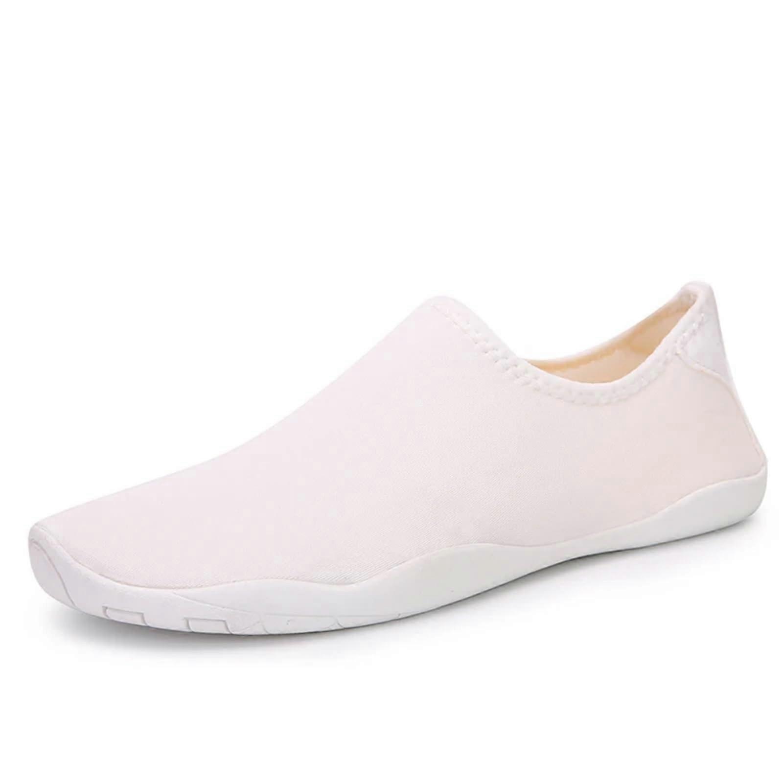Strand Socken Wasser Schuhe für Männer Frauen, Atmungsaktive Aqua Schuhe in Weiß, Größe 43, Outdoor Schwimmen Tauchen