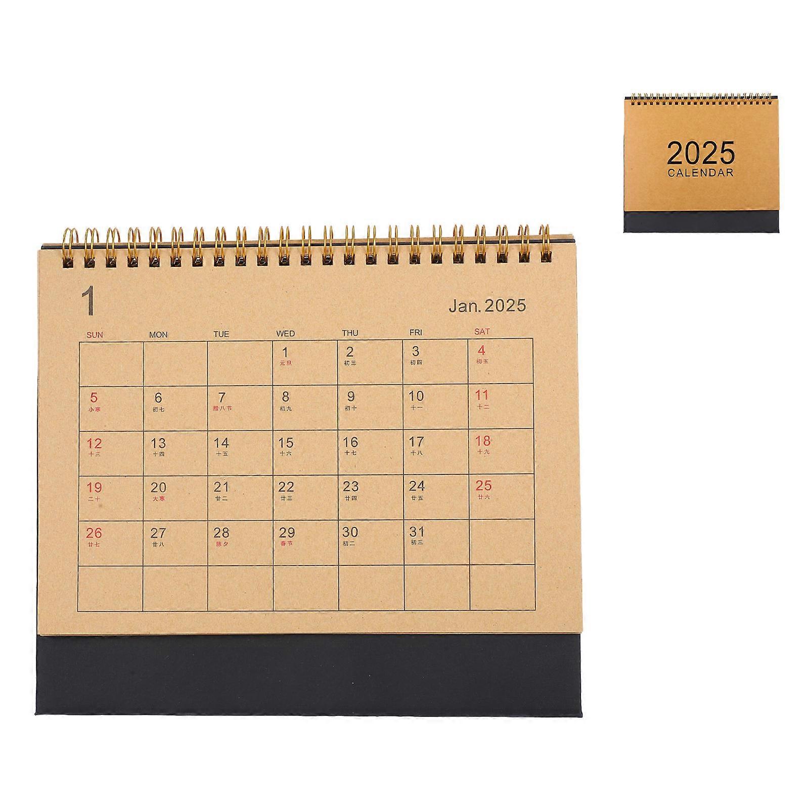 Stylish Standing Desk Calendar Planner for Home Office School Smooth Writing Daily Organizer with Extended Date Range for Long Term Planning