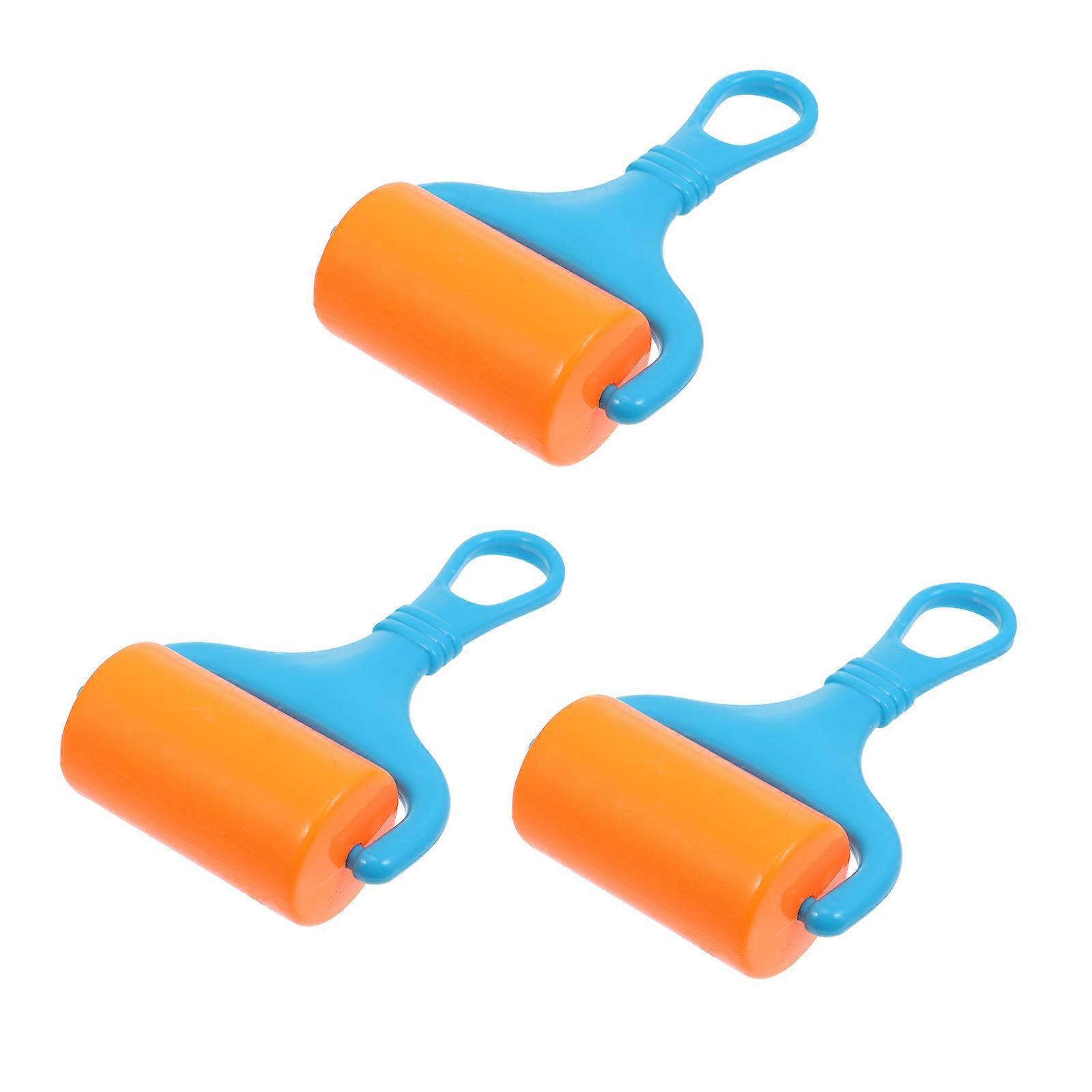 Small Rollers For Painting Diy Tool Round Roller Shape Assorted Color 3Pcs