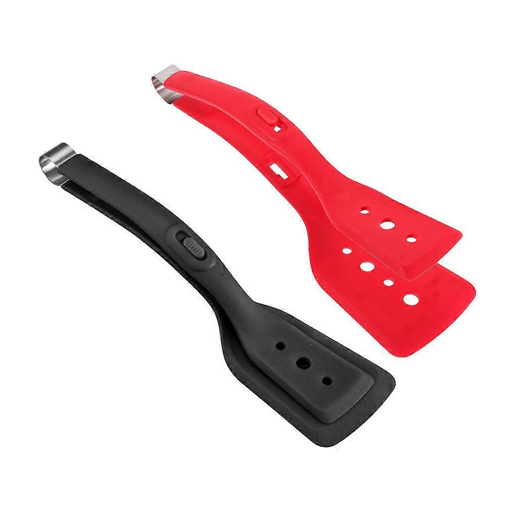 Silicone Kitchen Tongs with Heat Resistant Handles, Non Slip Grip Cooking Clamp for Flipping Steak, Fish, BBQ – Compact Design for Home and