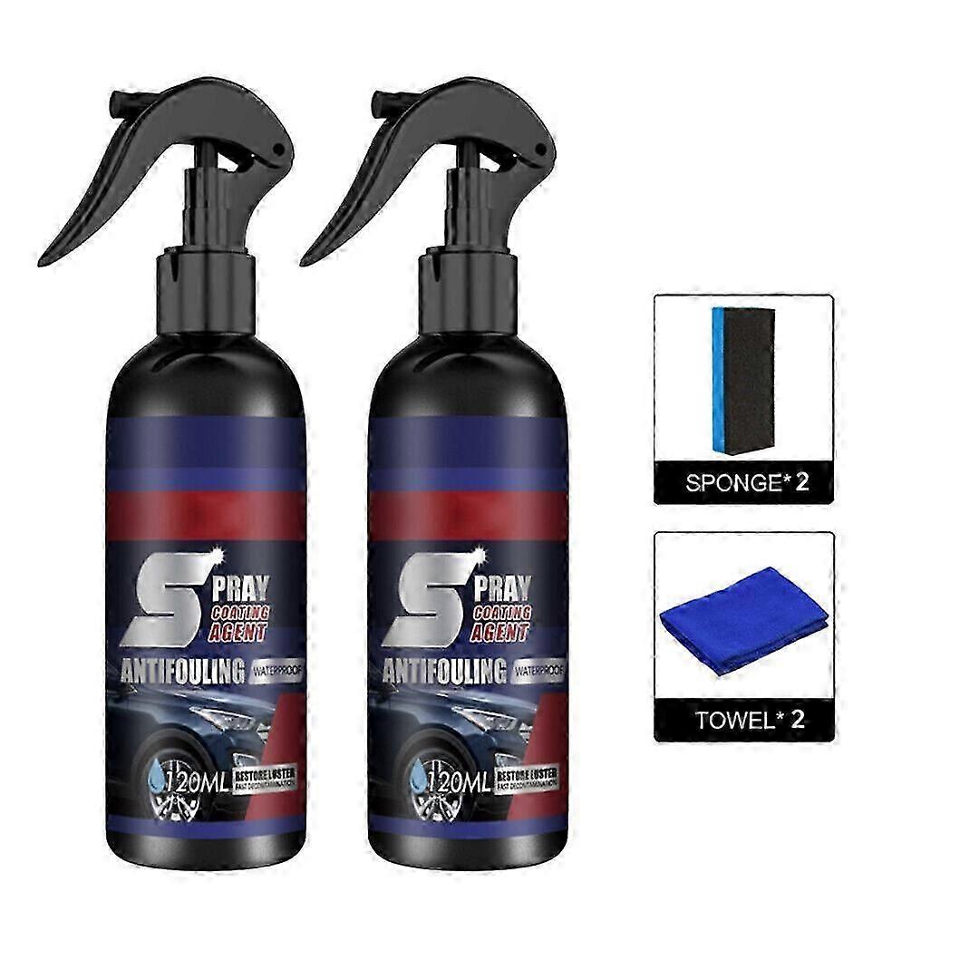 2pcs New Multi-functional Coating Renewal Agent Quick Coating Spray High Protection Hydrophobic