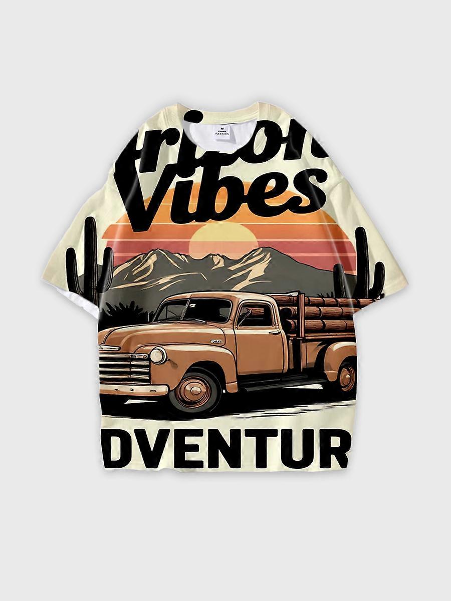 T-shirt round neck Pattern loose short sleeve JW1415