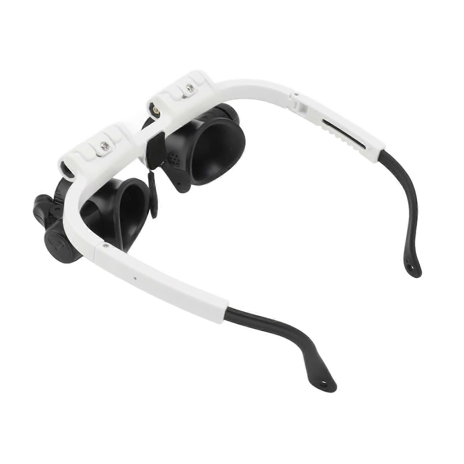 Headmounted magnifying glass Comfortable to wear 8X 15x 23x Hands bracket Fluorescent with 2 LED lights, Suitable for knitting and welding.