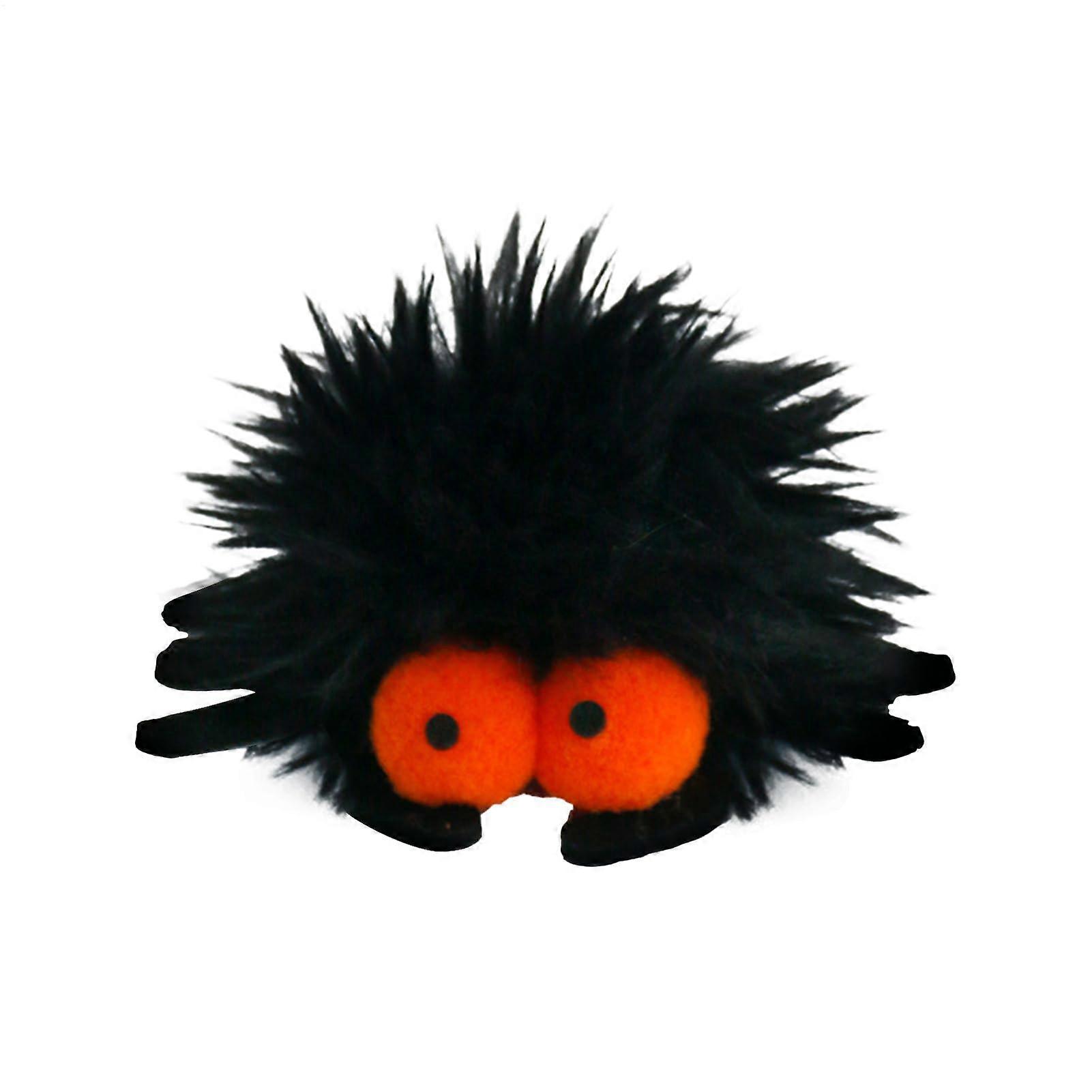 Cat Toy with Halloween Cat Grass, Interactive Cat Bell Balls, Soft Plush Material, Green and Black Color