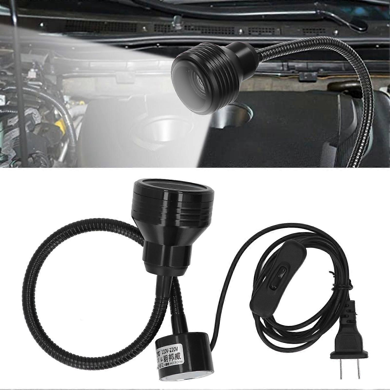 Magnetic Work Light 9W LED 360 Degree Gooseneck Zoom Function Work Bench Lamp with Plug Switch