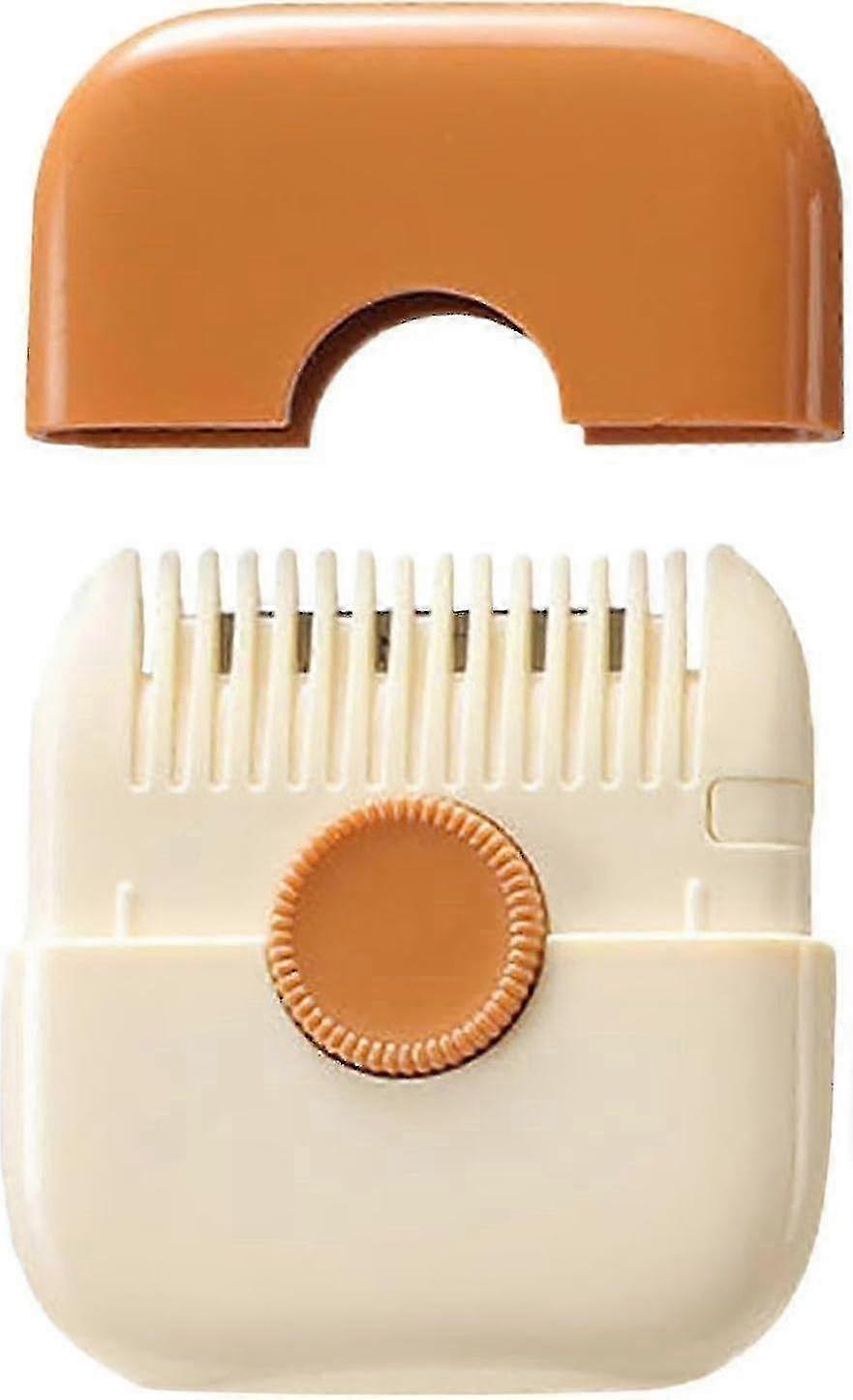 Tondeuse à cheveux 2-en-1 et dissolvant pour pointes fourchues - Peigne de rasoir double face et tondeuse à frange en orange pour un toilettage de précision