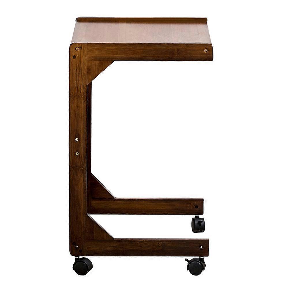 Bedside Storage Rack Bamboo Bedside Table Rectangular Shape Home Decor Movable 24.8×14.8×13.8in 1Set