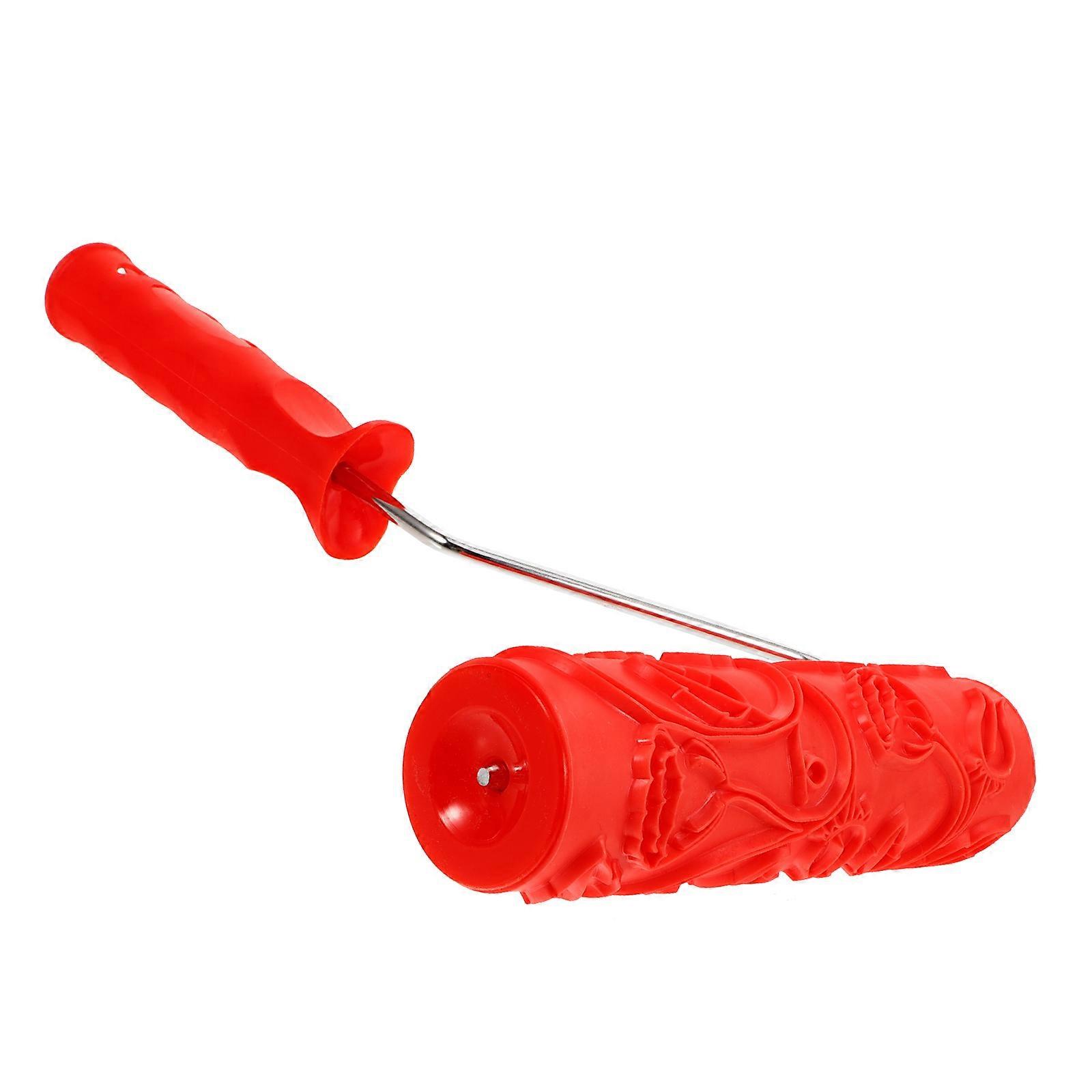 Red Rubber Paint Roller for Patterned Paint Roller Wall Decoration