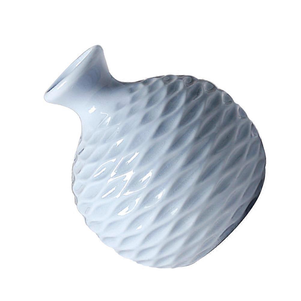 Ceramic Vase Hydroponic Planting Simple Artistic Shape Desktop Container Home Decoration 8.3 x 8.3 x 9.5 cm 2Pack