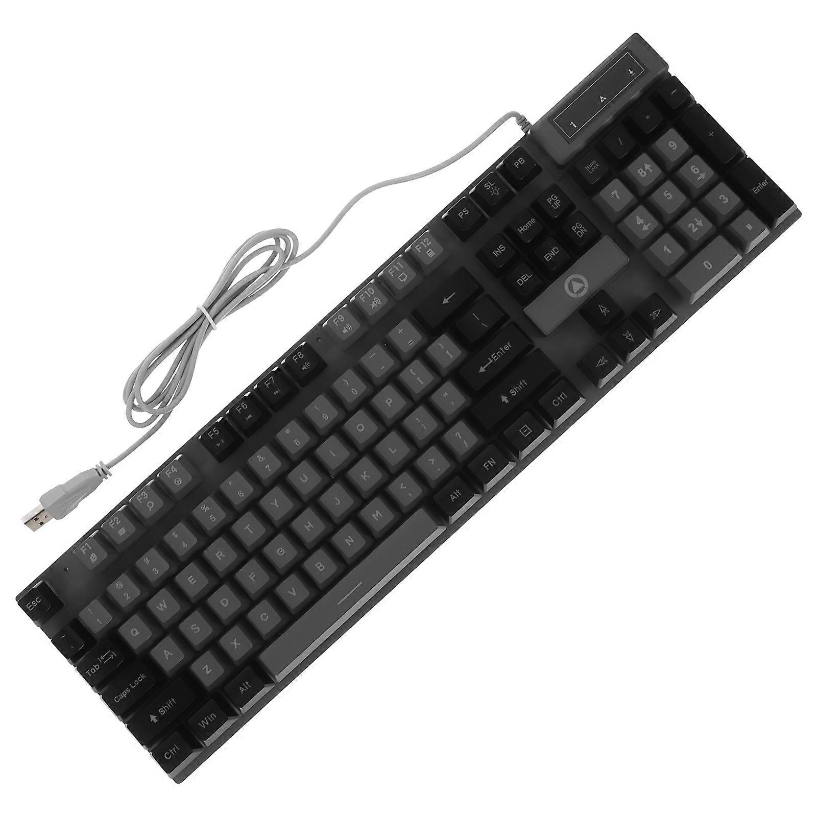 Mechanical Keyboard Full Size Gaming Accessories Ergonomic Design Rgb Led Backlight 1Set