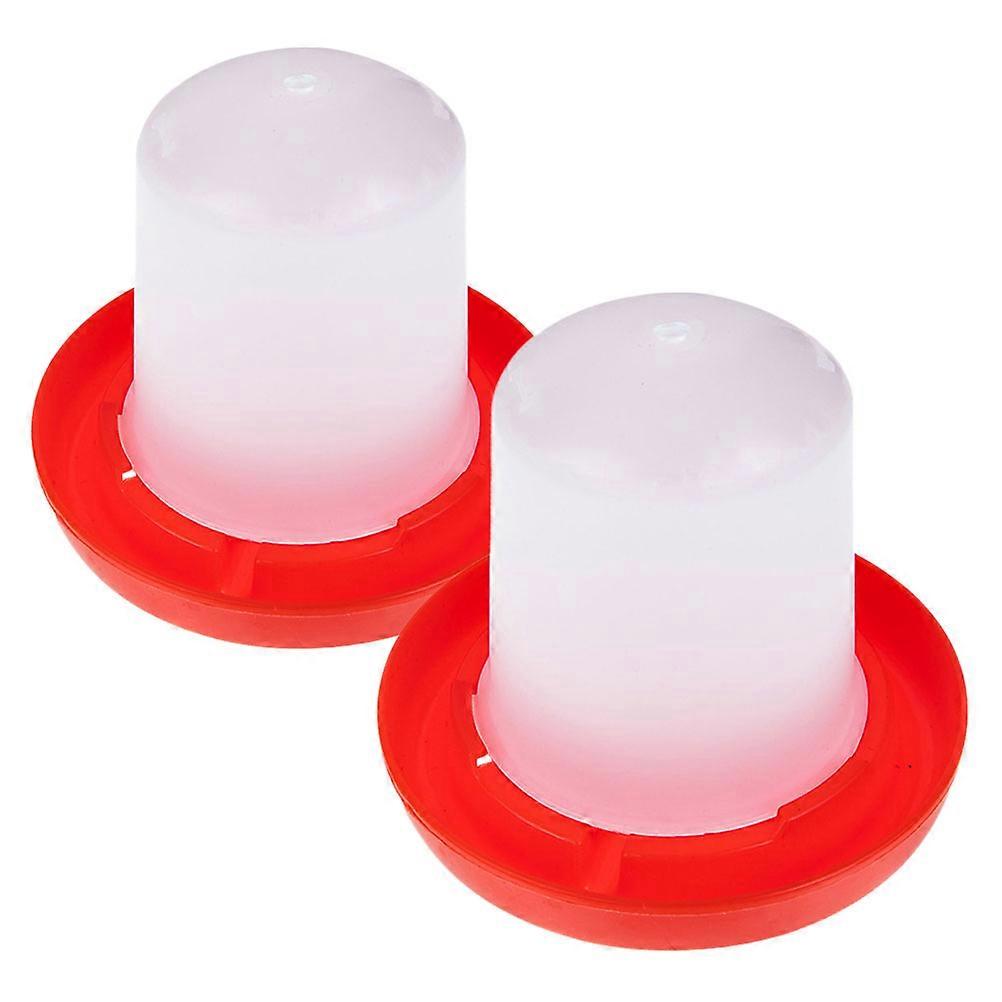 Chick Feeder Waterer Kit Automatic Poultry Feeder ABS Material Farm Use 4.01X4.01X3.42in 2Pcs