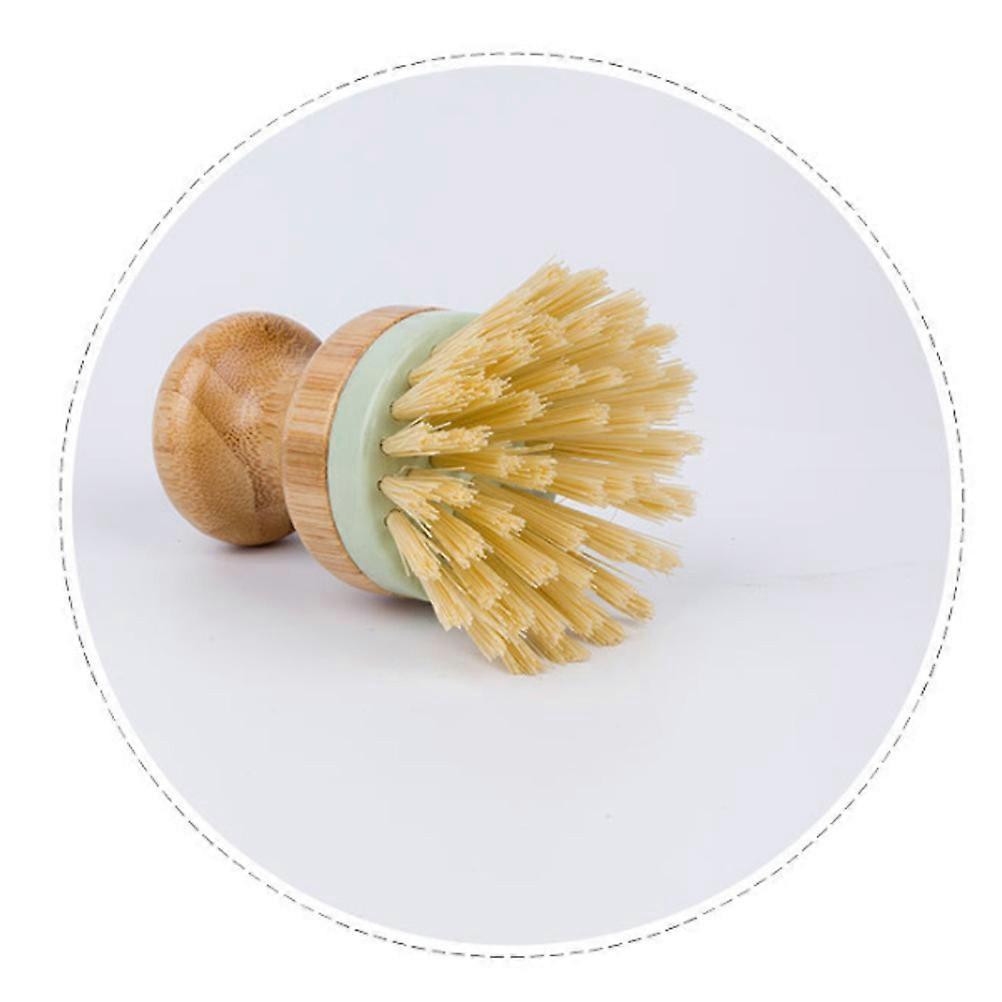 Khaki Dish Brush with PP Material for Kitchen Use and Safe 7.5 inch