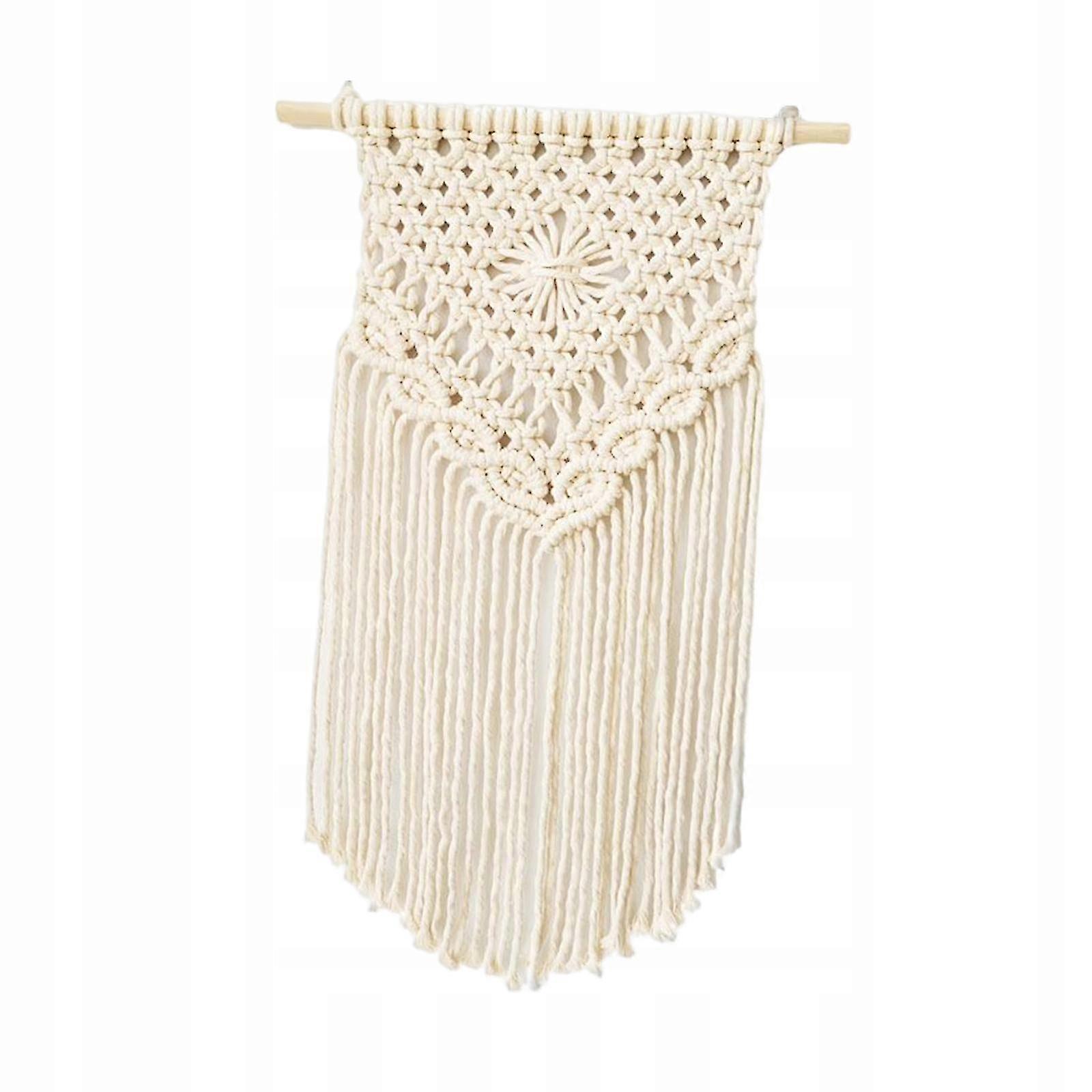 Rustic Macrame Woven Wall Hanging Tapestry Tassel 35x60cm For Style A