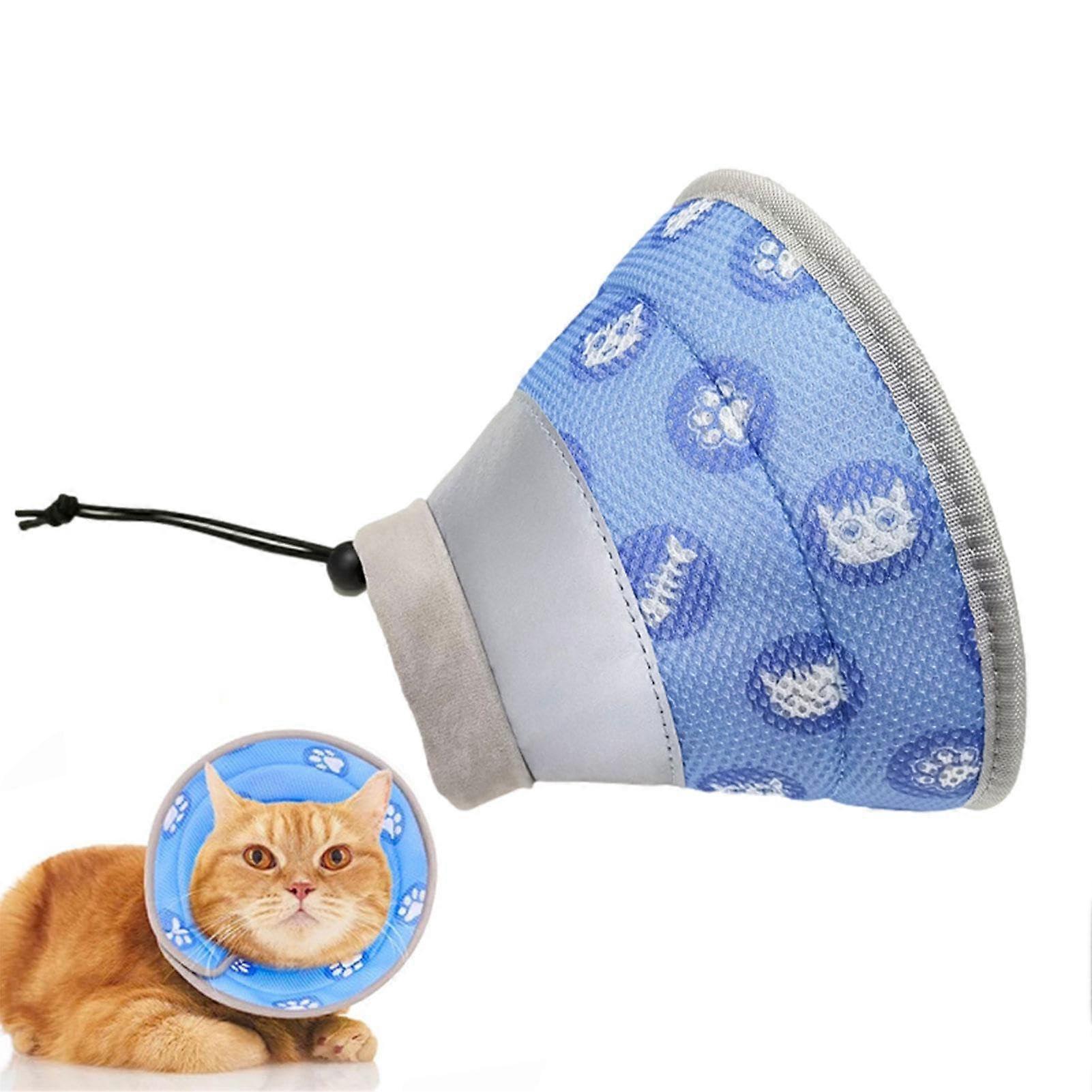Adjustable Dog Cone Collar, Cute Print, Breathable, AntiLeak, Washable Scode