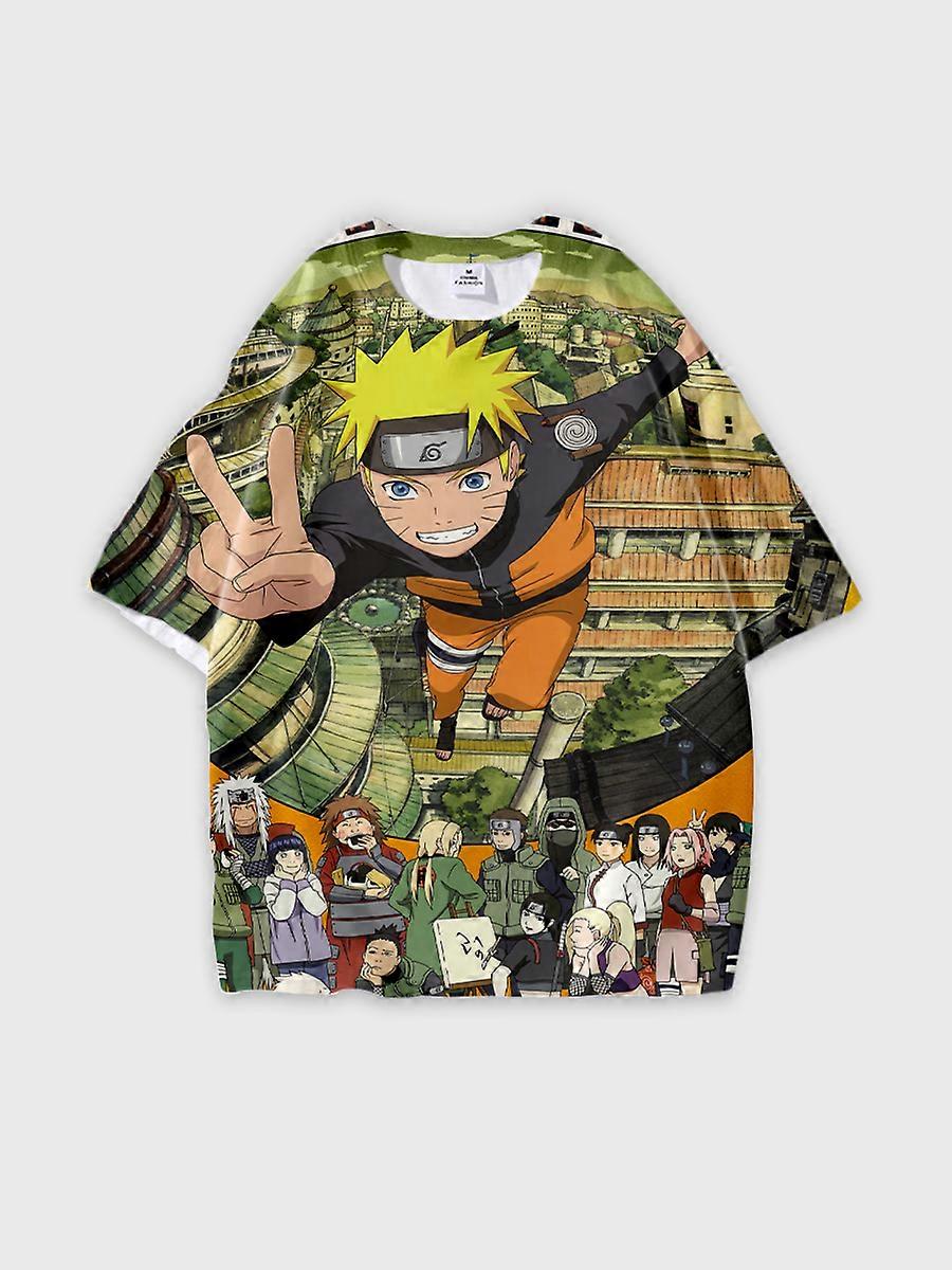 T-shirt round neck Role Pattern loose short sleeve C2091