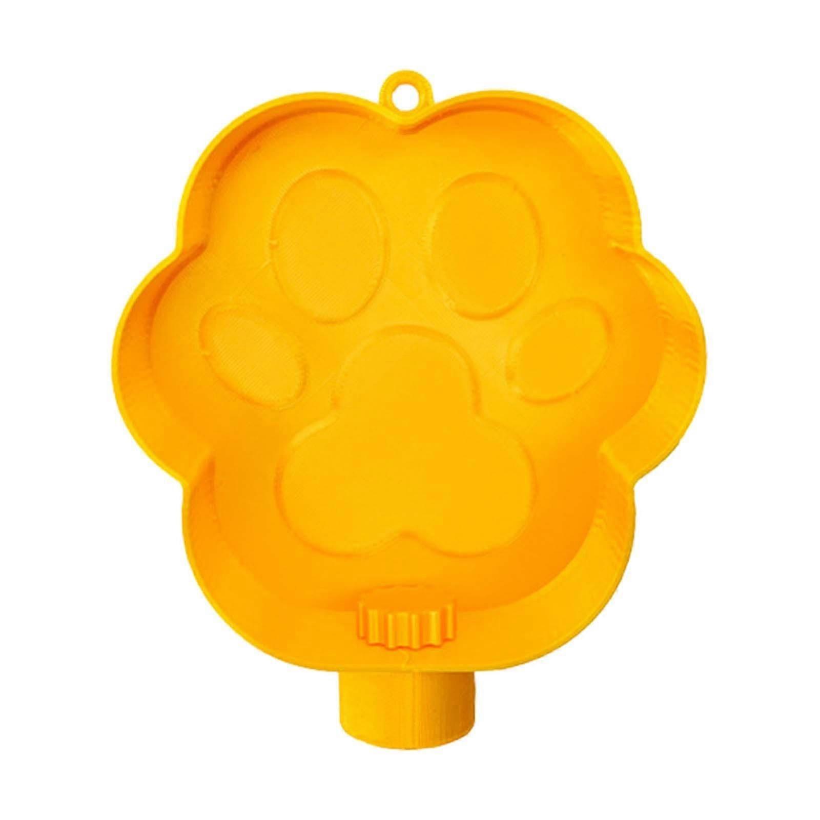 Pet water bowl, suitable for bottles, portable solution for camping and hiking, yellow