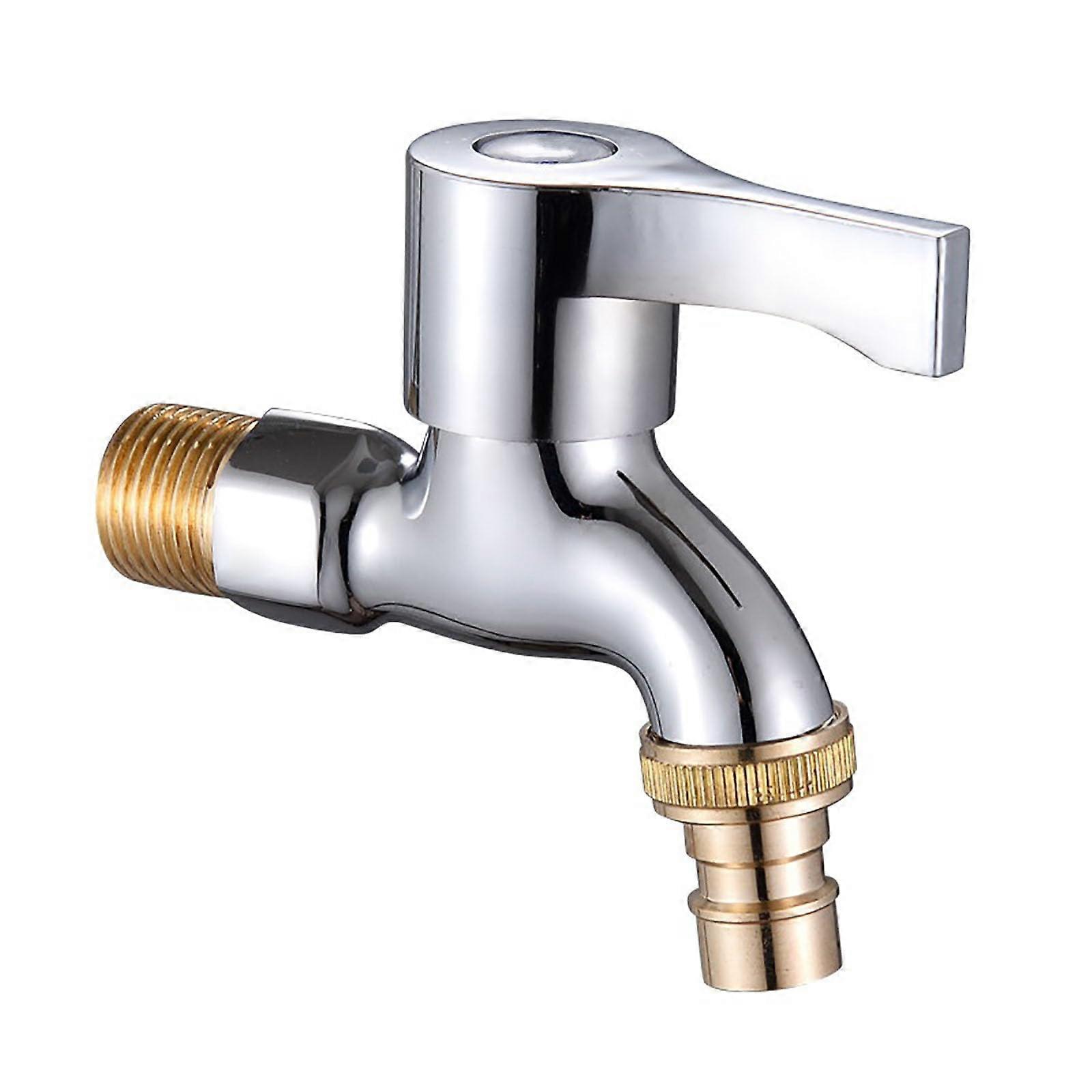 Faucet Garden Copper Electroplating Washing Machine Quick Open Single Joint Copper Core Ceramic Valve Core Faucet