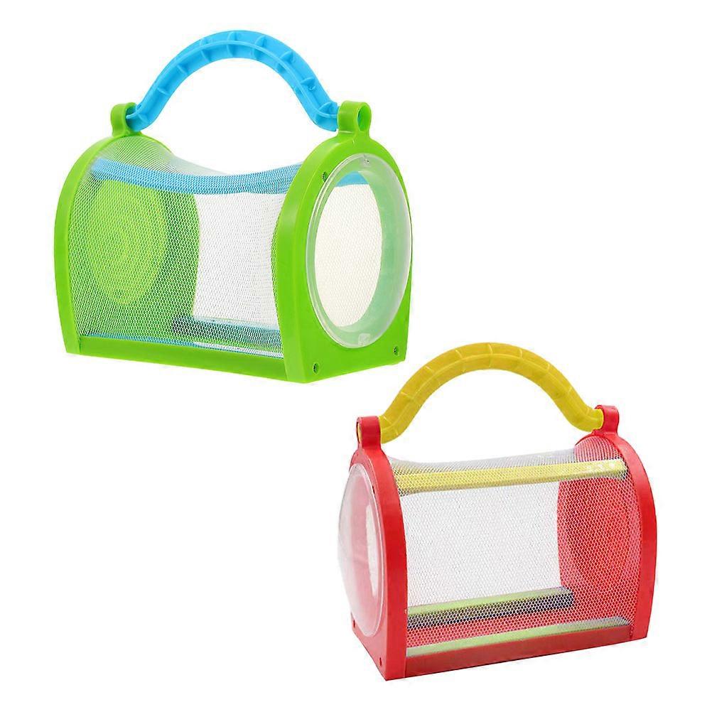 2pcs Lightweight Breathable Insect Observation Cage Mesh Habitat for Outdoor Exploration, Breeding, and Nature Learning