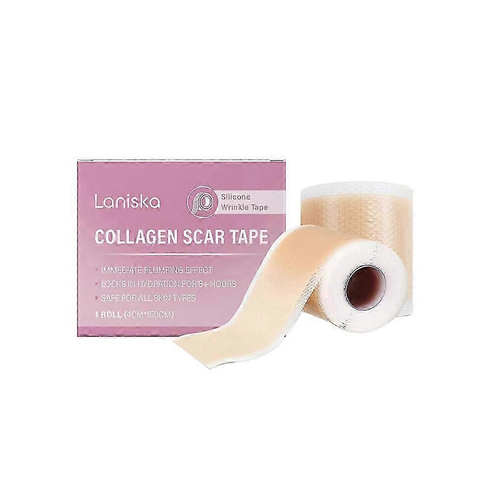 1-3x Silicone Scar Treatment Tape with Collagen & Tea Tree Oil - Lock in Hydration For 8+ Hours, Instant Plumping Effect